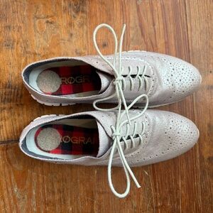 Women’s Silver Brogue Shoes